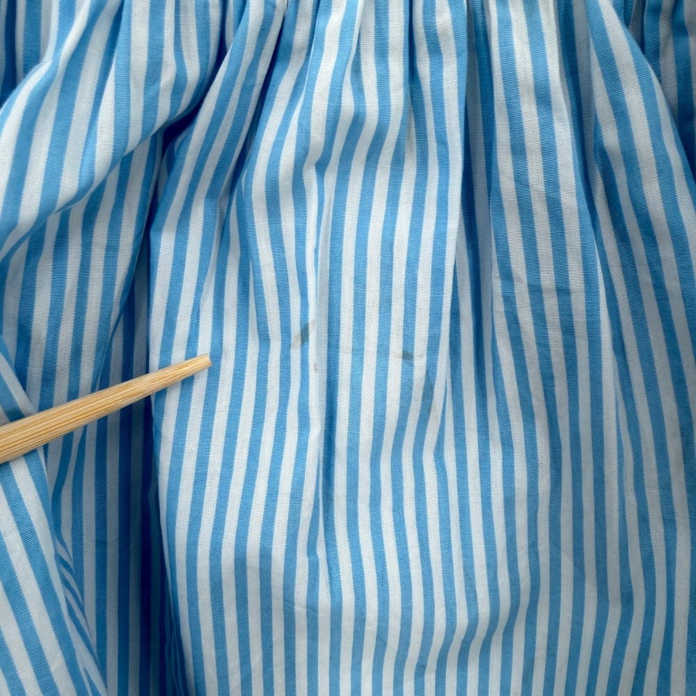 J CREW Paloma Smocked Tank Top Womens Medium Blue White Stripe Tie Shoulder NEW - Picture 14 of 15